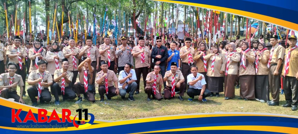 Kapolsek Cibarusah Hadiri Pembukaan Gerakan Pramuka Kuartir Ranting Bojongmangu Di Buper Karangkitri