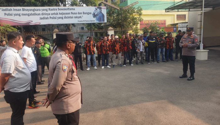 Apel Sabuk Kamtibmas, AKP Hotma: “Bahu-membahu Berkomitmen Jaga Wilayah Serangbaru Tetap Aman”